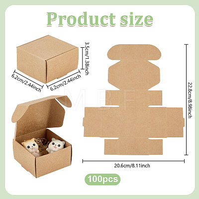 Kraft Paper Box CON-WH0036-01-1