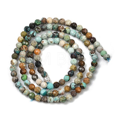 Natural HuBei Turquoise Beads Strands G-L628-B02-3mm-02-1