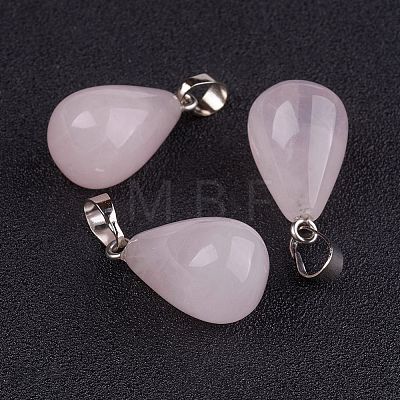 Natural Rose Quartz Pendants X-G-K187-04L-1