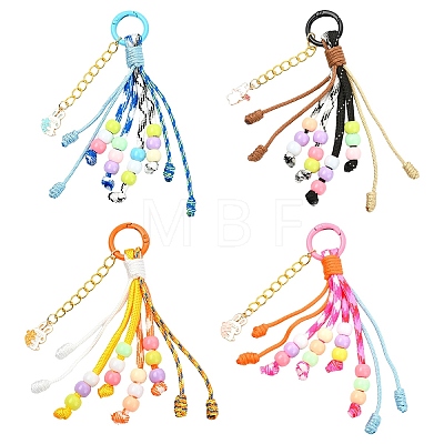 Polyester & Spandex Cord Pendant Decorations HJEW-YW00411-01-1