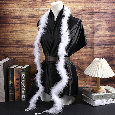 Turkey Feather Strips DIY-WH0504-908B-1
