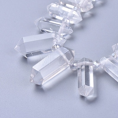 Grade A Natural Quartz Crystal Beads Strands G-G805-G16-1