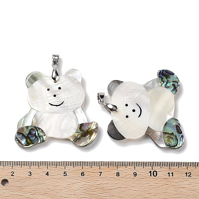 Natural Paua Shell & Black Lip Shell & White Shell Pendants FIND-A041-02J-P-1