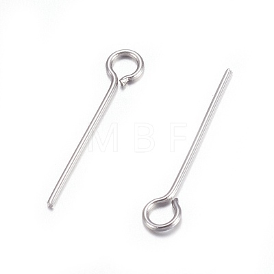 304 Stainless Steel Eye Pins STAS-O105-01P-0.6x16mm-1