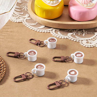 5Pcs 5 Styles Resin Pendant Decorations HJEW-TADJ0001-09-1
