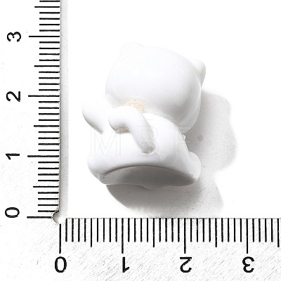 Opaque Cute Little Cat Resin Ornament RESI-S015-02B-1