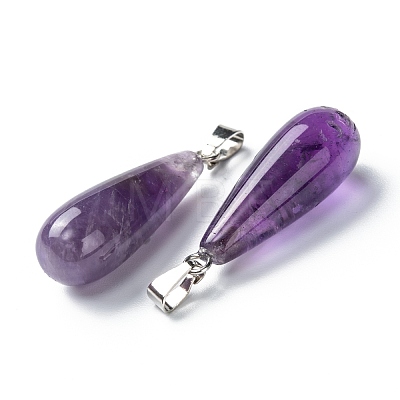 Natural Amethyst Pendants X-G-F707-14-1