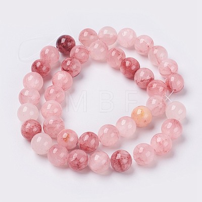 Natural Colorful Green Jade Beads Strands X-G-G757-02-12mm-1