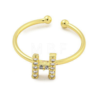 Rack Plating Brass Open Cuff Rings for Women RJEW-F162-02G-H-1