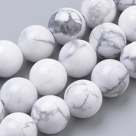 Natural Howlite Beads Strands G-S259-47-10mm-1