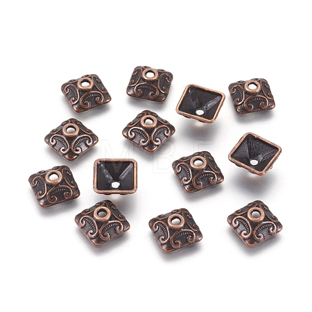 Tibetan Style Alloy Bead Caps X-RLF0893Y-1