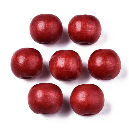 Spray Painted Natural Wood Beads WOOD-ZX040-01B-03-LF-1