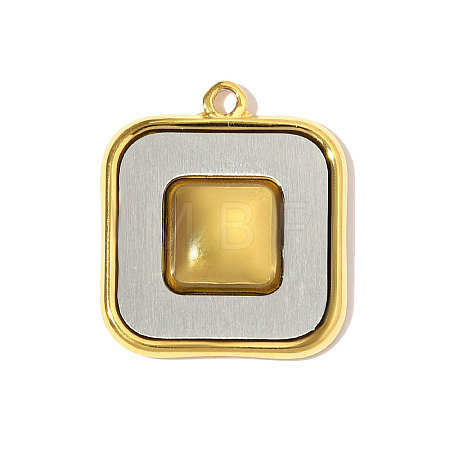 304 Stainless Steel Pendants STAS-OY008-35GP-1