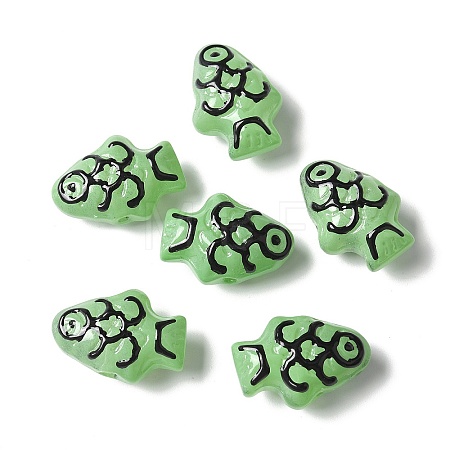 Baking Paint Glass Enamel Beads BLOW-D300-04E-1