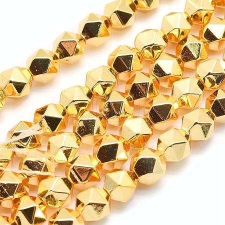 Electroplate Non-magnetic Synthetic Hematite Beads Strands G-L485-07A-G-1