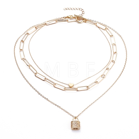 Double Layer Necklaces & Chain Necklaces Sets NJEW-JN02753-1