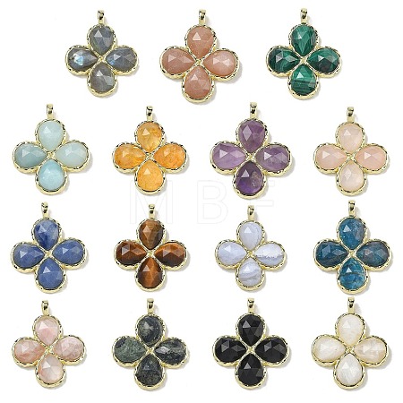 Natural Mixed Stone Faceted Pendants G-A308-01G-1
