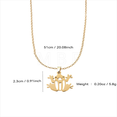 304 Stainless Steel Cutout Pendant Necklaces for Women WGB0580-01-1