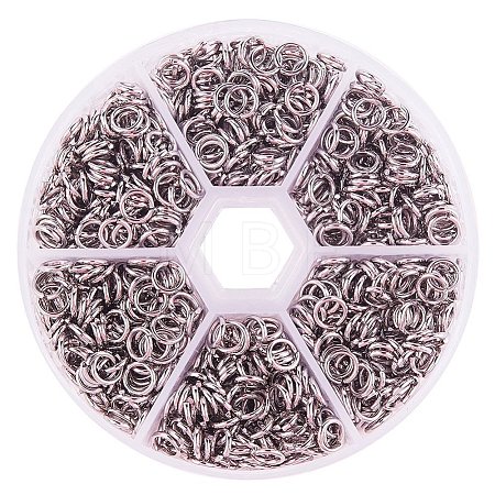 304 Stainless Steel Open Jump Rings STAS-PH0004-01-6mm-1