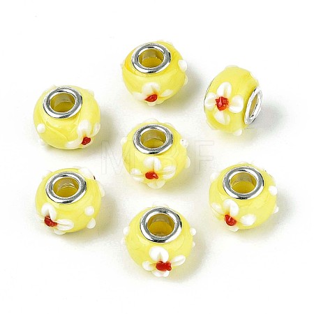 Handmade Lampwork European Beads X-LAMP-Q029-03B-1