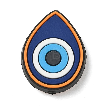 Evil Eye Theme Silicone Beads SL-CBACE28-03D-1