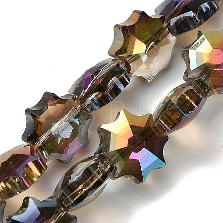Electroplate Transparent Glass Beads EGLA-H112-04HR-02-1