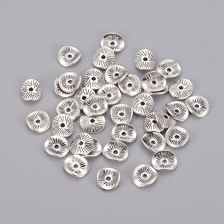 Tibetan Style Wavy Spacer Beads TIBEP-A11067-AS-FF-1