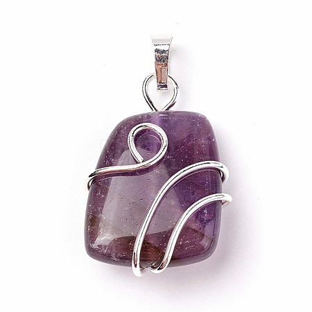 Natural Amethyst Pendants G-I220-D02-1