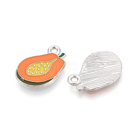Fruit Alloy Enamel Charms PALLOY-S058-01P-30-1