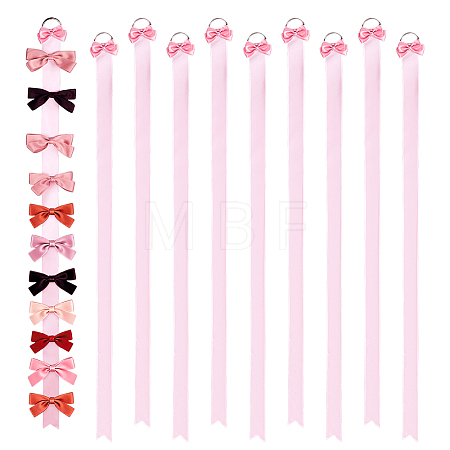 10Pcs Polyester Hairpin Hair Clip Holder Storage Organizer Hanging Ribbon HJEW-FG00050-1