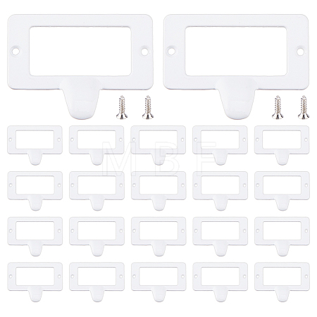 25Pcs Rectangle Zinc Alloy Label Frame Card Holder AJEW-FH0008-75A-1