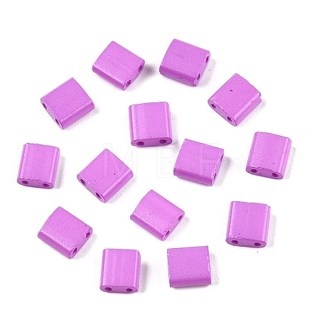 2-Hole Baking Paint Glass Seed Beads SEED-S023-17C-15-1