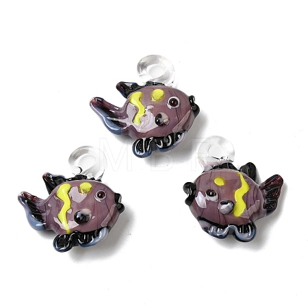 Handmade Lampwork Pendants LAMP-B035-01B-12-1