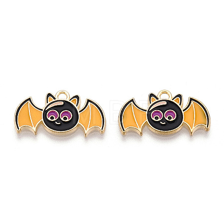Halloween Alloy Enamel Pendants PALLOY-F299-02KCG-1
