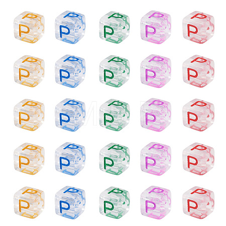 50Pcs Acrylic European Beads MACR-TADJ0001-13P-1