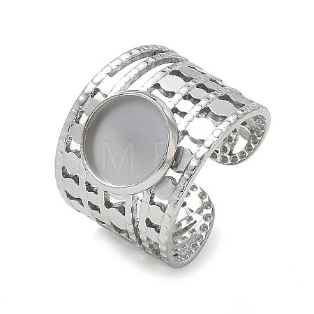 304 Stainless Steel Cuff Ring Components SA-CBA37BC-15B-P-1