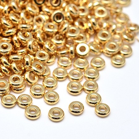 Brass Flat Round Spacer Beads KK-M085-B-12G-NR-1
