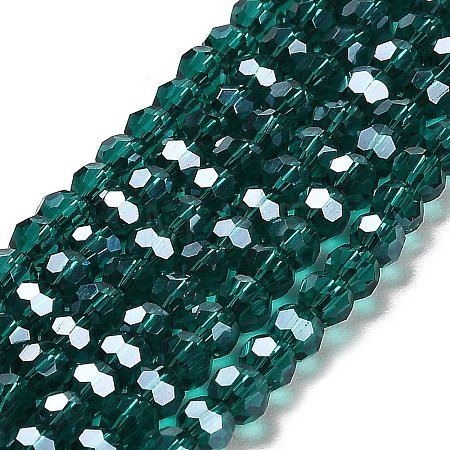 Electroplate Glass Bead Strands EGLA-R015-4mm-13-1