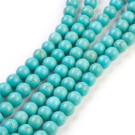 Synthetic Turquoise Beads Strands TURQ-G106-8mm-02D-1