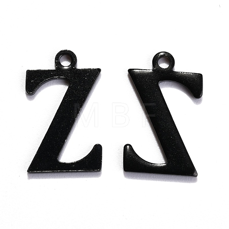 304 Stainless Steel Alphabet Charms STAS-H122-Z-EB-1