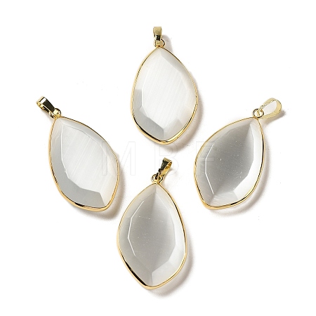 Cat Eye Pendants G-K338-08G-06-1