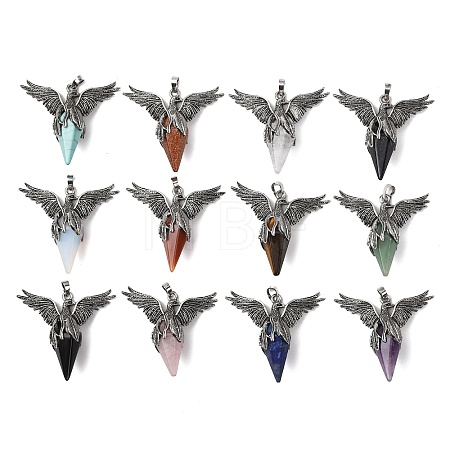 Natural & Synthetic Mixed Stone Pendants GG-C001-02-1
