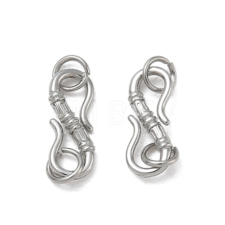 SHEGRACE 304 Stainless Steel S-Hook Clasps SA-CBAF1D5-23P-1