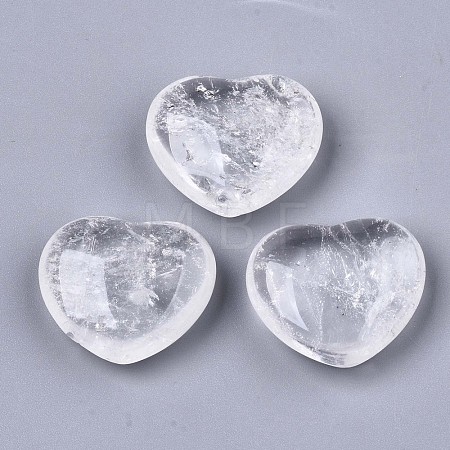 Natural Quartz Crystal Heart Love Stone G-N0326-56J-1