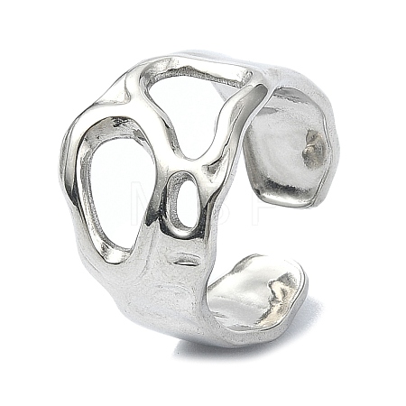 304 Stainless Steel Cuff Rings RJEW-M019-22P-1