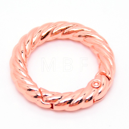 Zinc Alloy Spring Gate Rings PALLOY-WH0081-51A-02-1