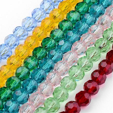 Transparent Glass Bead Strands GLAA-G013-4mm-M-1