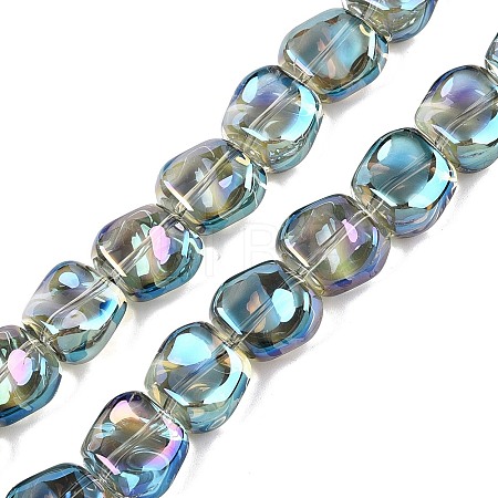 Electroplate Glass Beads Strands EGLA-N012-07T-1