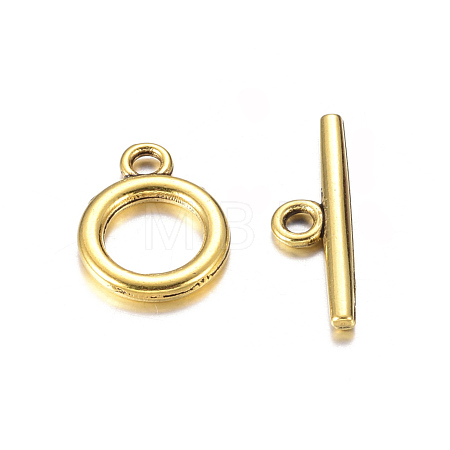 Alloy Toggle Clasps TIBE-EA774Y-AG-NR-1