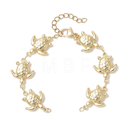 Ocean 304 Stainless Steel Turtle Link Chain Bracelet Making AJEW-JB01550-1